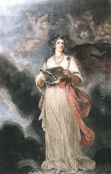 Elizabeth Billington 1768-1818 as St. Cecilia, engraved by James Ward 1769-1859, 1803 Oil Painting by Sir Joshua Reynolds