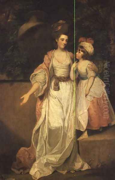 Mrs. Thomas Jelf Powis and her daughter Catherine, 1777 Oil Painting by Sir Joshua Reynolds