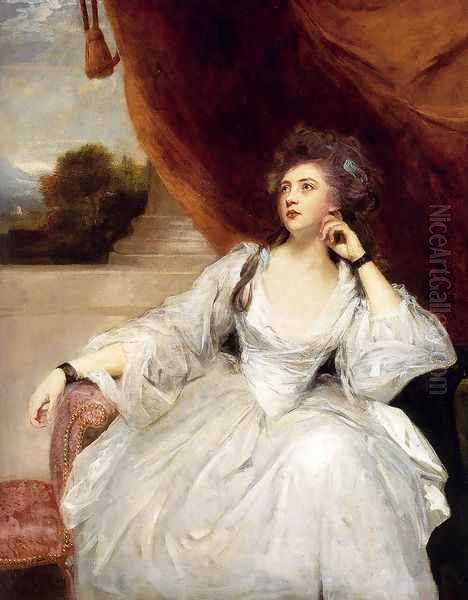 Portrait Of Mrs. Stanhope Oil Painting by Sir Joshua Reynolds