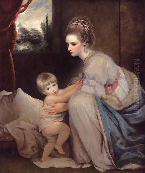 Portrait Of The Hon. Mrs. William Beresford Oil Painting by Sir Joshua Reynolds