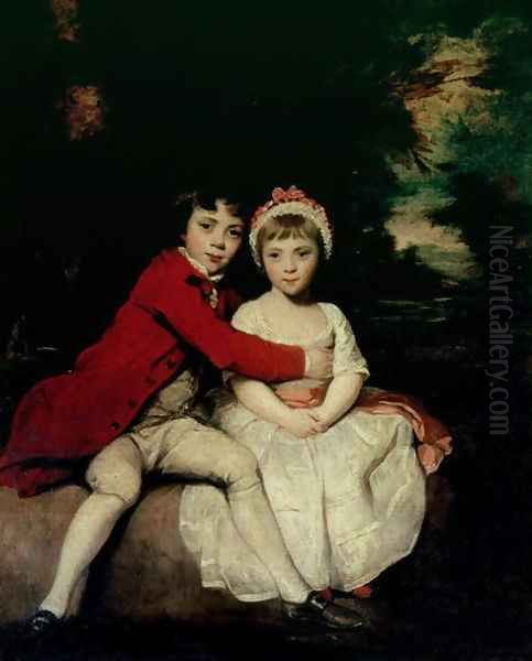 John Parker and his sister Theresa, 1779 Oil Painting by Sir Joshua Reynolds