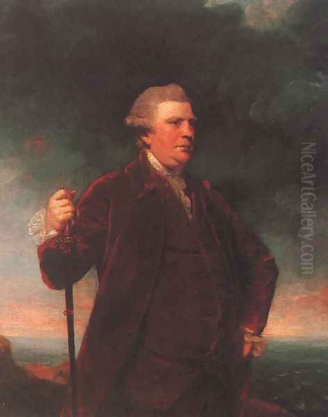 Portrait of Admiral Viscount Keppel 1780 Oil Painting by Sir Joshua Reynolds