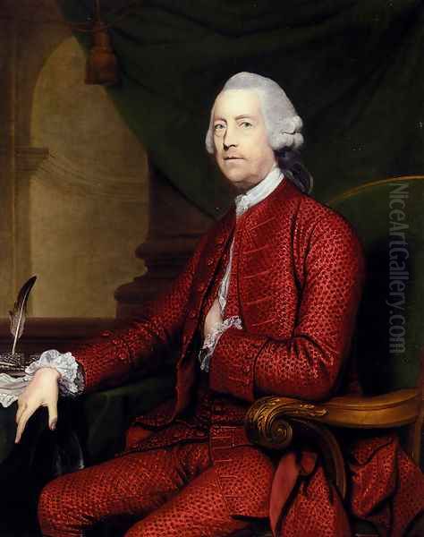 Portrait Of John Simpson Of Bradley Hall Northumberland (1710 1786) Oil Painting by Sir Joshua Reynolds