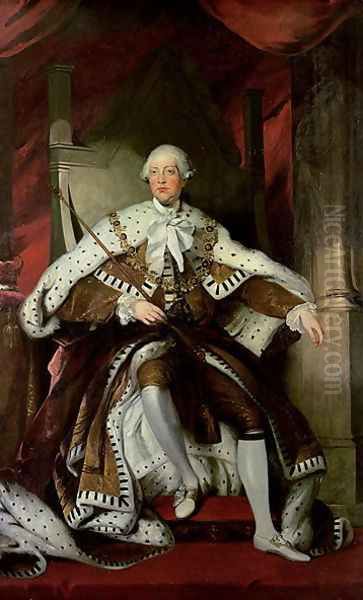 George III 1738-1820 Oil Painting by Sir Joshua Reynolds