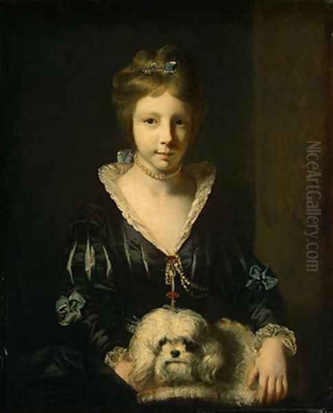 Miss Beatrix Lister Oil Painting by Sir Joshua Reynolds