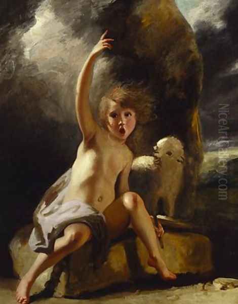 Saint John the Baptist in the Wilderness Oil Painting by Sir Joshua Reynolds