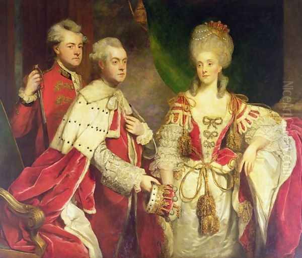 The Earl and Countess and the Hon. William Harcourt, 1780 Oil Painting by Sir Joshua Reynolds