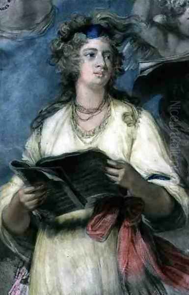 Mrs Billington as St. Cecilia Oil Painting by Sir Joshua Reynolds