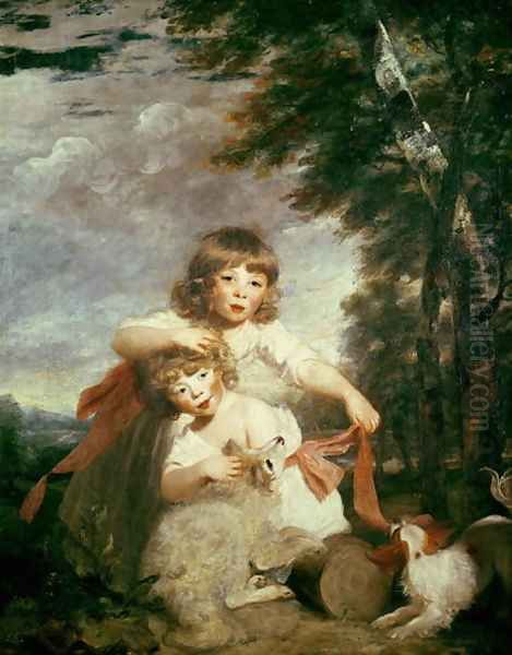 The Brummell Children, 1781-82 Oil Painting by Sir Joshua Reynolds