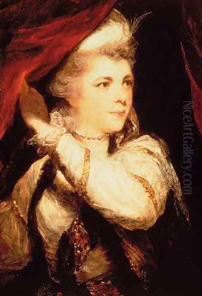 Mrs. Abington as Roxana Oil Painting by Sir Joshua Reynolds