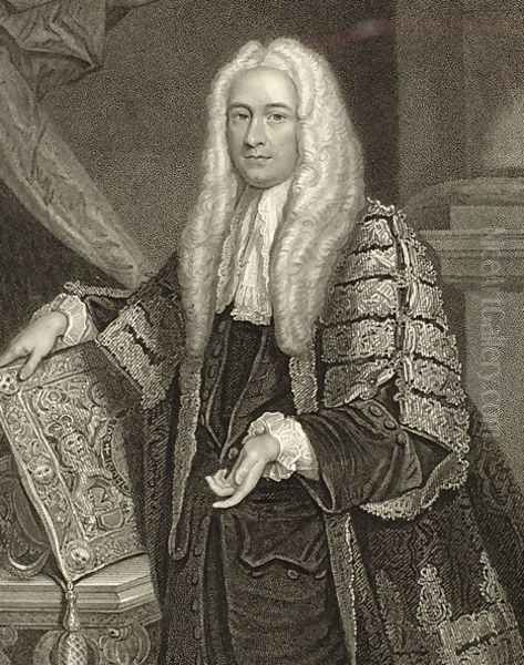 Portrait of Henry Fox, 1st Baron Holland 1705-74, engraved by Henry Robinson fl.1833-51 Oil Painting by Sir Joshua Reynolds