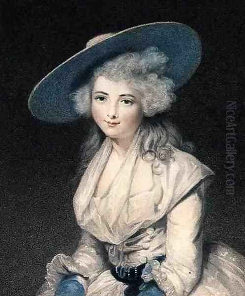 The Honourable Miss Bingham, engraved by Francesco Bartolozzi 1727-1815, pub. by E.M. Diemar, 1786 Oil Painting by Sir Joshua Reynolds