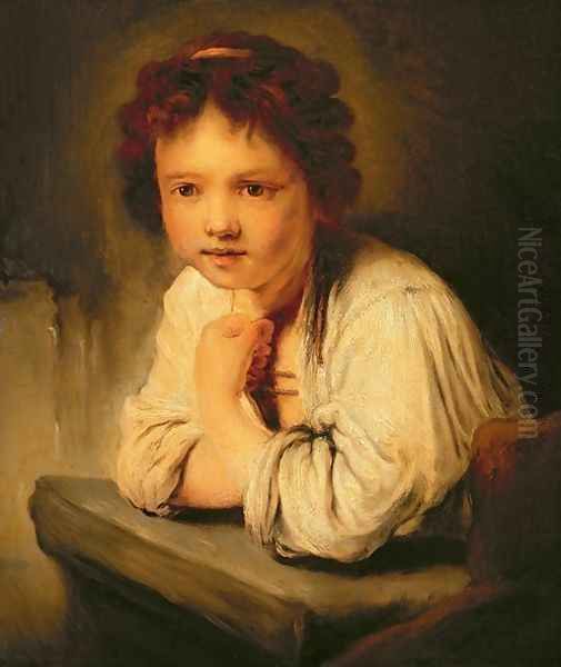 Young Girl at a Window Oil Painting by Sir Joshua Reynolds