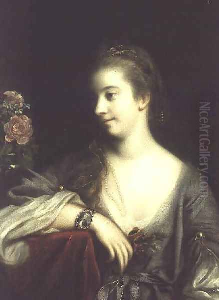 Mrs. Dominic Angelo, c.1759 Oil Painting by Sir Joshua Reynolds