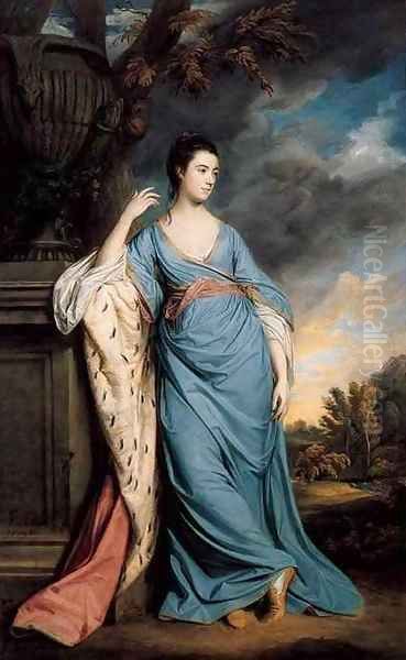 Portrait of a Woman Possibly Lady Frances Warren Oil Painting by Sir Joshua Reynolds