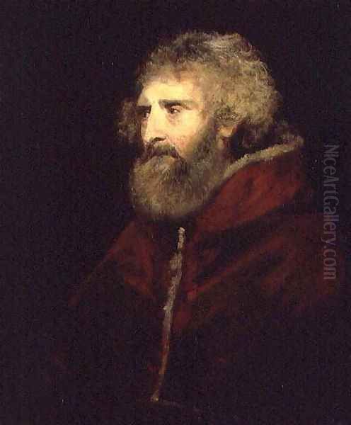 Old Man, Pope Pavarius, 1770-73 Oil Painting by Sir Joshua Reynolds