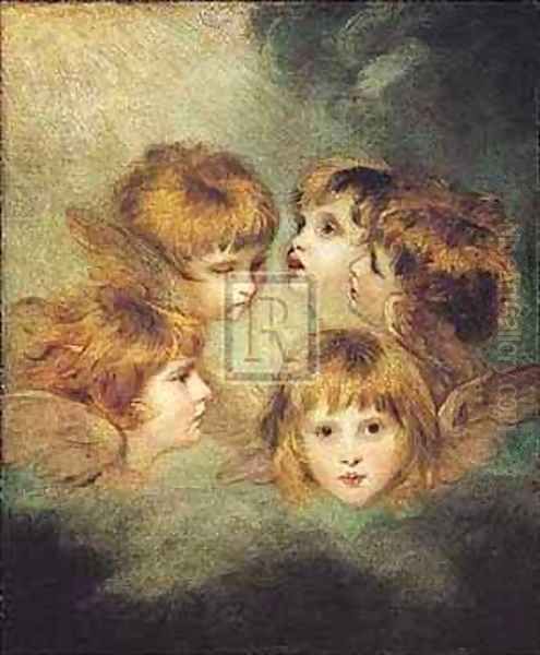 Childs portrait in Different Views Oil Painting by Sir Joshua Reynolds