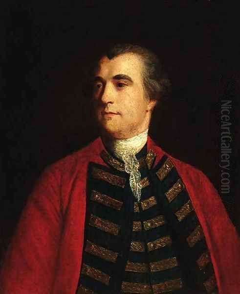 Portrait of Colonel Cyrus Trapaud Oil Painting by Sir Joshua Reynolds