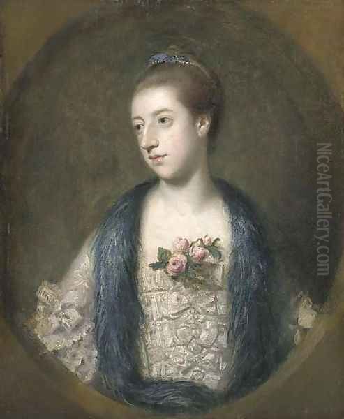 Portrait of Miss Mary Powis, afterwards Lady Stopford and Countess of Courtown Oil Painting by Sir Joshua Reynolds