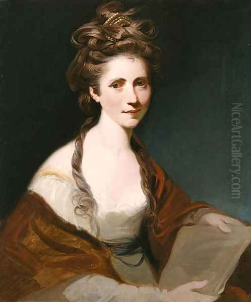 Portrait of Angelica Kauffmann Oil Painting by Sir Joshua Reynolds