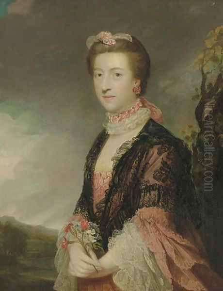 Portrait of Mary, Countess of Courtown, Lady of the Bedchamber to Queen Charlotte Oil Painting by Sir Joshua Reynolds