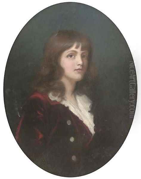 Portrait of Alexander, 10th Duke of Hamilton, half-length, in crimson coat Oil Painting by Sir Joshua Reynolds