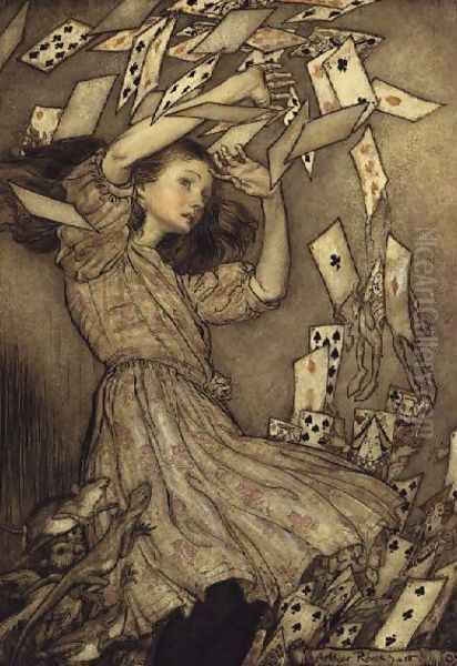 Illustration from Alices Adventures in Wonderland by Lewis Carroll 1832-98 1907 Oil Painting by Arthur Rackham