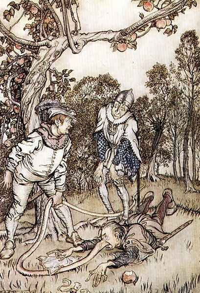 Illustration from The Nose Tree from Fairy Tales of the Brothers Grimm, 1900 Oil Painting by Arthur Rackham