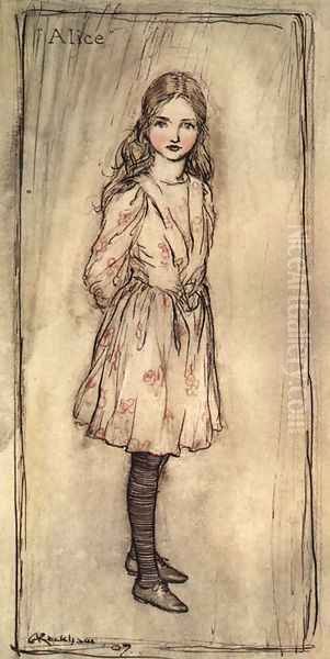 Alice in Wonderland Oil Painting by Arthur Rackham