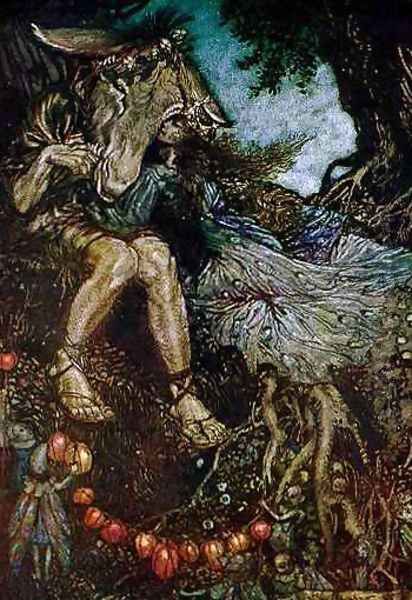 A Midsummer-Night's Dream Oil Painting by Arthur Rackham