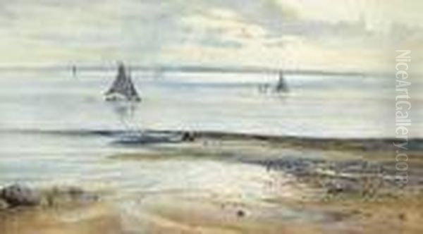 An Evening Sail, Low Tide Oil Painting by Henry Moore