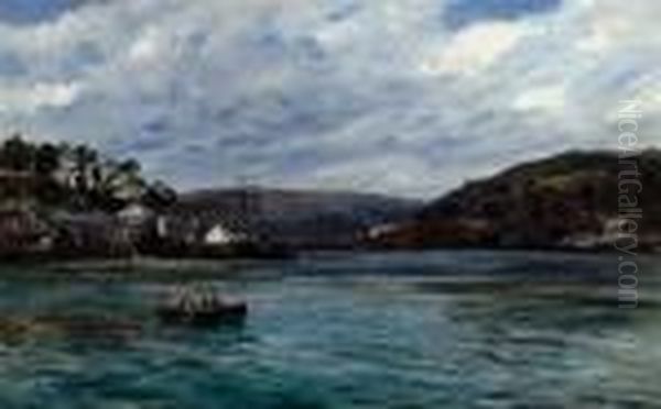 Rowing Across The Harbour Mouth Oil Painting by Henry Moore