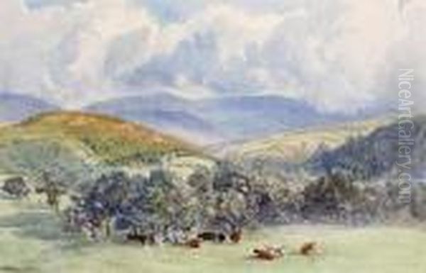 Mountain Landscape Oil Painting by Henry Moore