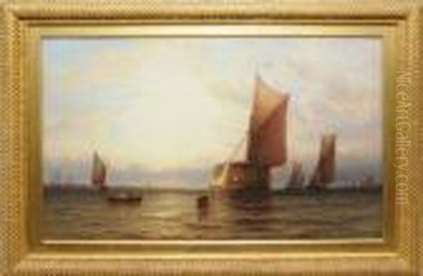 On The Thames, Evening. Oil Painting by Henry Moore