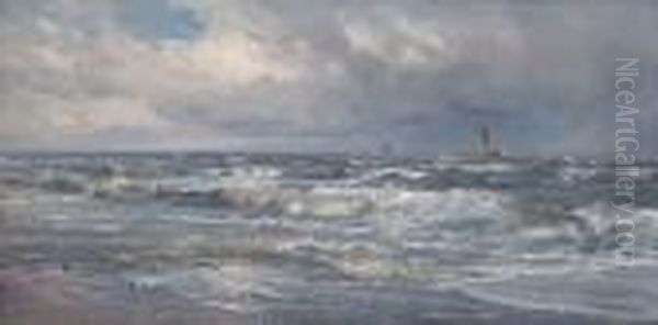 A Breezy Day Oil Painting by Henry Moore