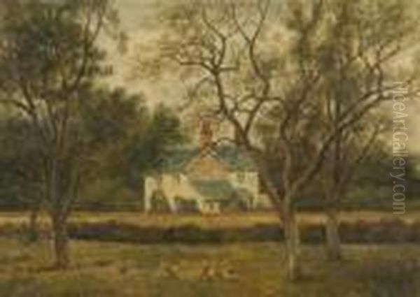 Meadowhall Farm, Ipswich Oil Painting by John Moore Of Ipswich