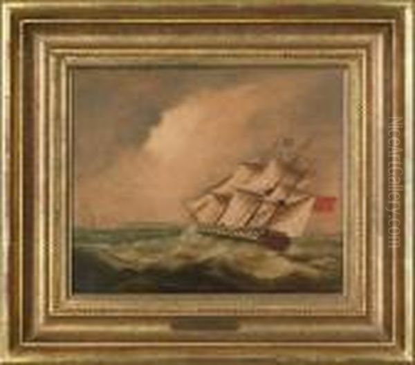 Ship Portrait Oil Painting by John Moore Of Ipswich