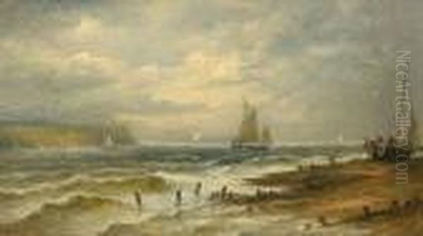 Coastal Scene Oil Painting by John Moore Of Ipswich