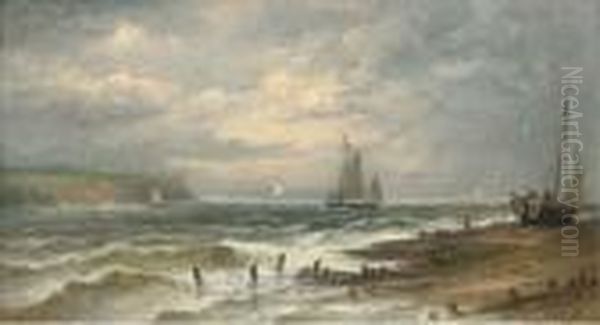 Heading Out To The Fishing Grounds Oil Painting by John Moore Of Ipswich