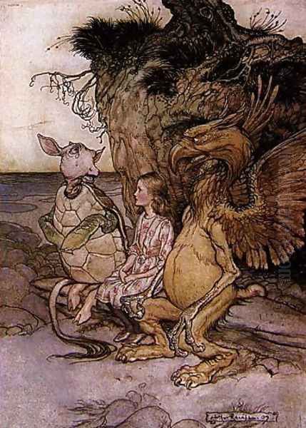 Alice in Wonderland: The Mock Turtle's Story Oil Painting by Arthur Rackham