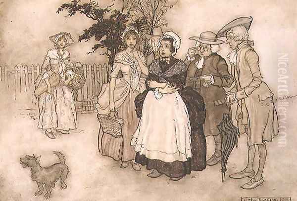 All Stood Amazed, scene from Rip Van Winkle by Washington Irving 1783-1859 1905 Oil Painting by Arthur Rackham