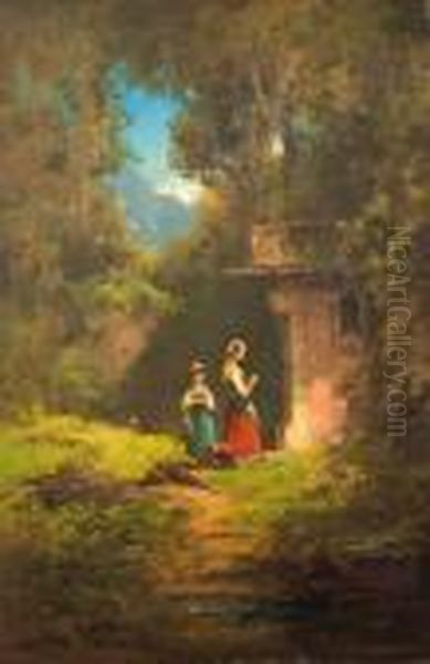 Kapelle Am Wegesrand Oil Painting by Willy Moralt