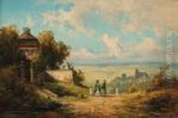 A French Summer Landscape Oil Painting by Willy Moralt