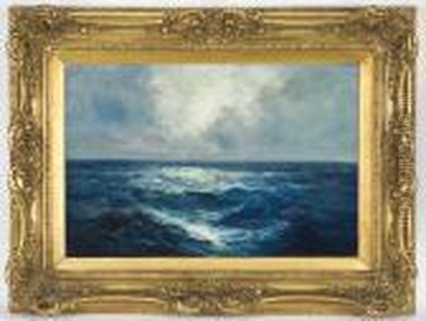 A Seascape Oil Painting by Edward Moran