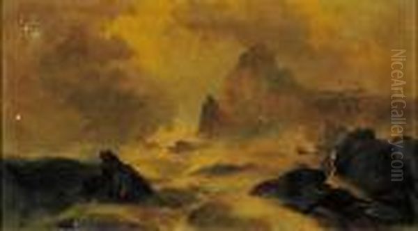 Seascape Oil Painting by Edward Moran