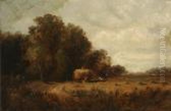 Haying Scene Oil Painting by Edward Moran