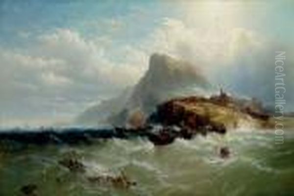 Grand Manan Oil Painting by Edward Moran