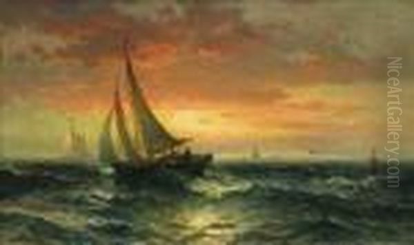 Heading Home Oil Painting by Edward Moran