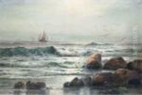 When The Flowing Tide Comes In Oil Painting by Edward Moran