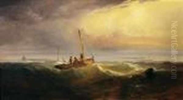 Breaking Light Oil Painting by Edward Moran